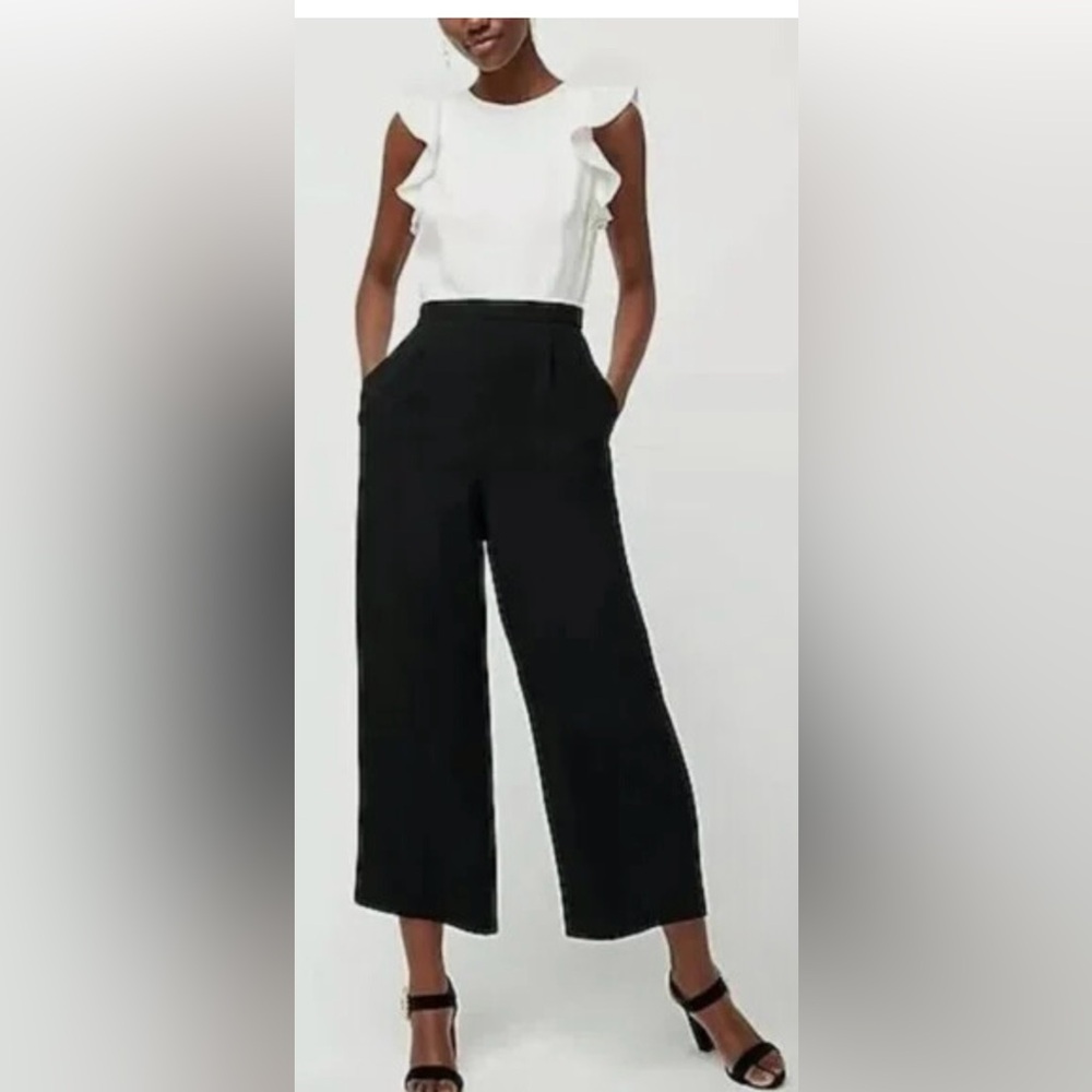 J. Crew Elegant Black Wide Leg Pants